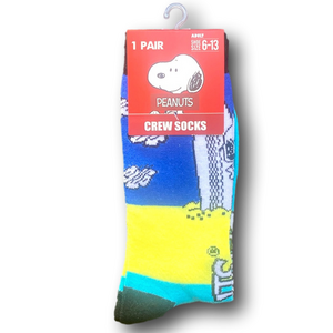 3/$20 Peanuts Snoopy & Surf Board Funny Novelty Crew Socks - NWT